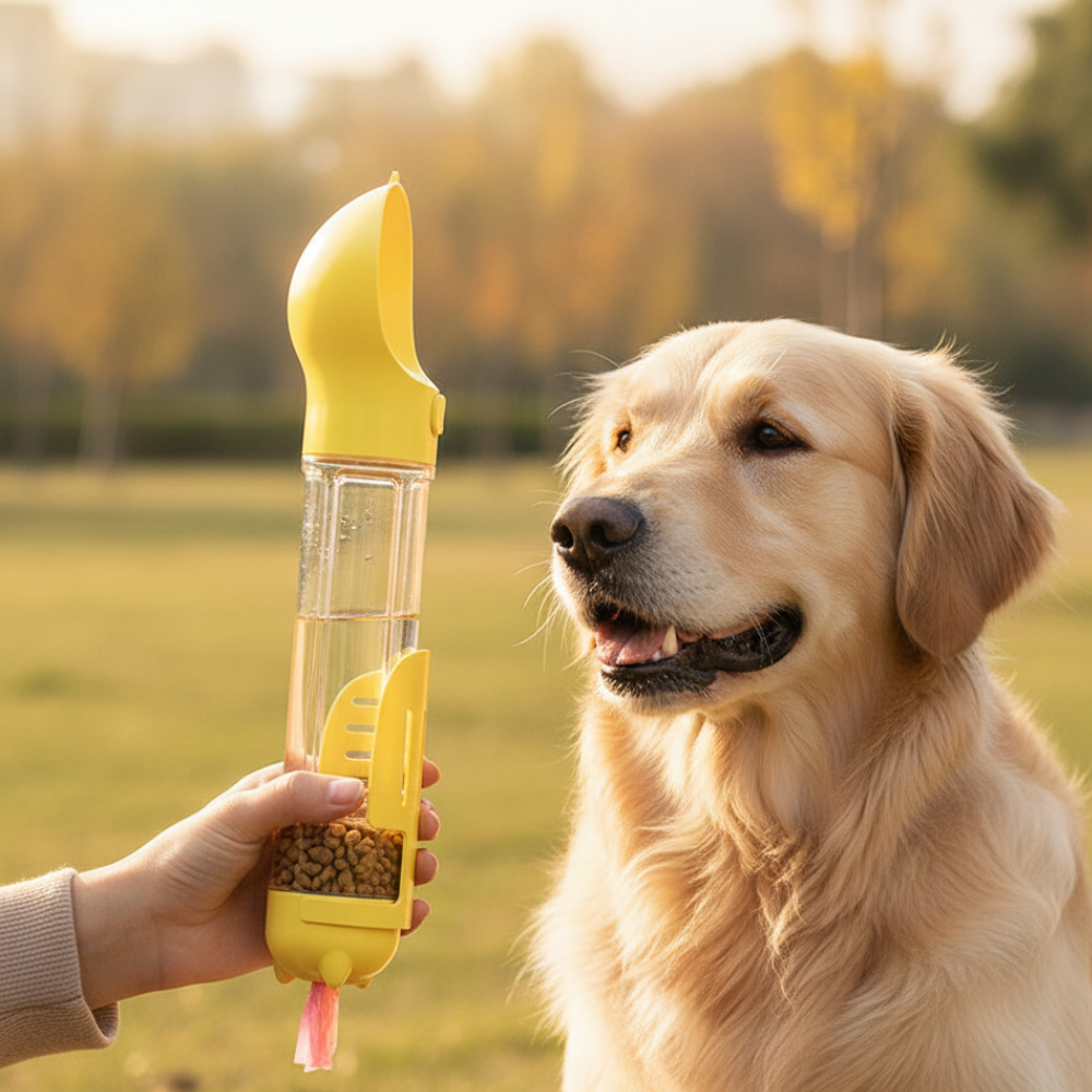 3-в-1 бутилка за пътуване за домашни любимци