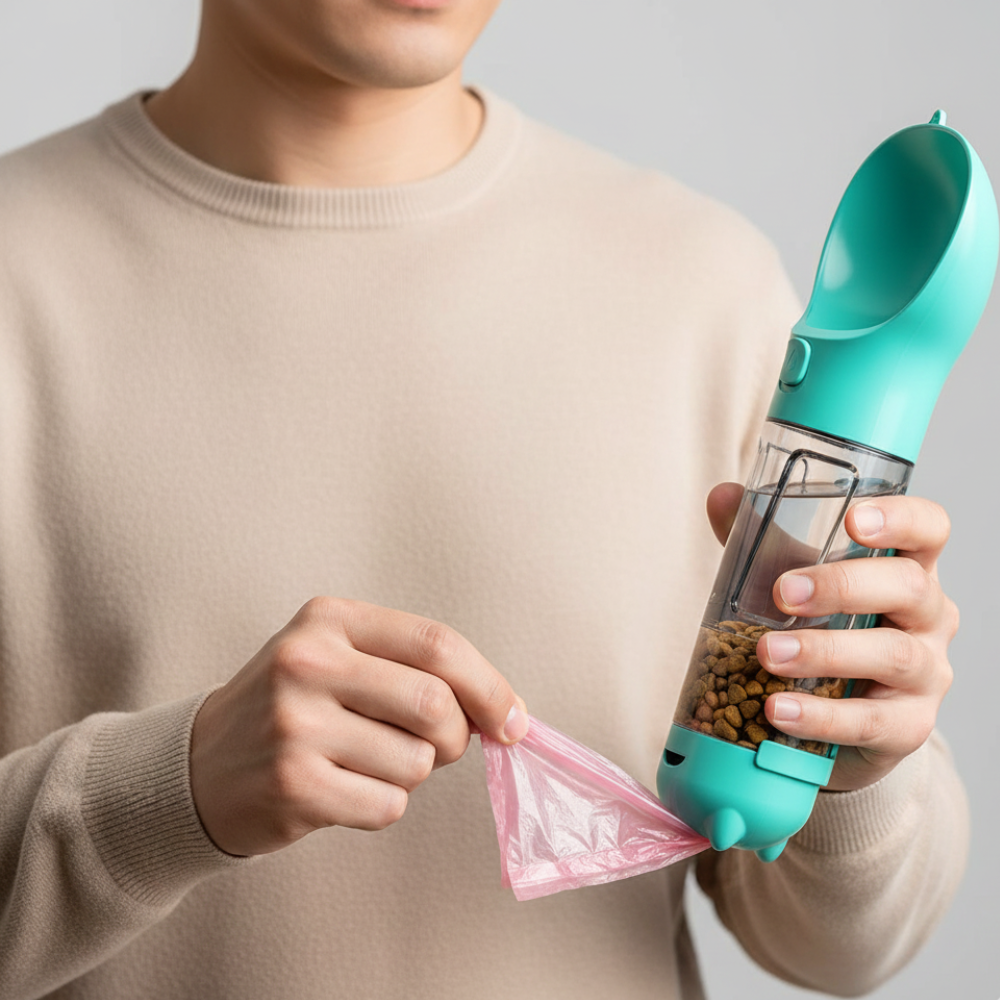 3-в-1 бутилка за пътуване за домашни любимци